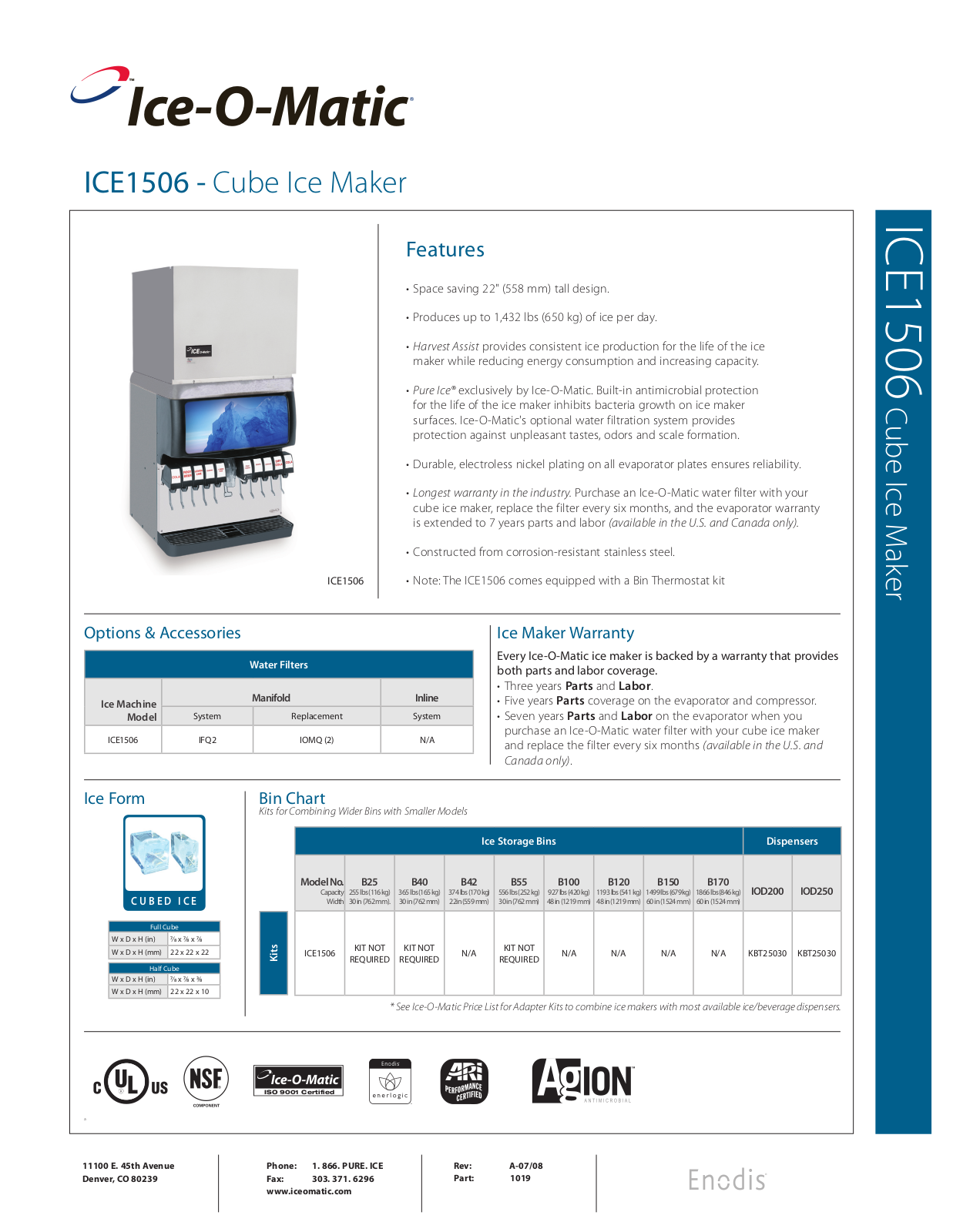 Ice-O-Matic ICE1506 User Manual