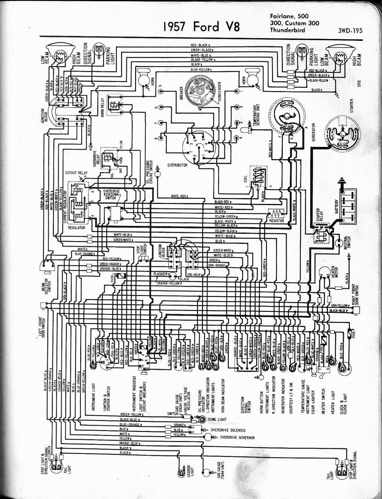 Ford 1957  thunderbird schematic