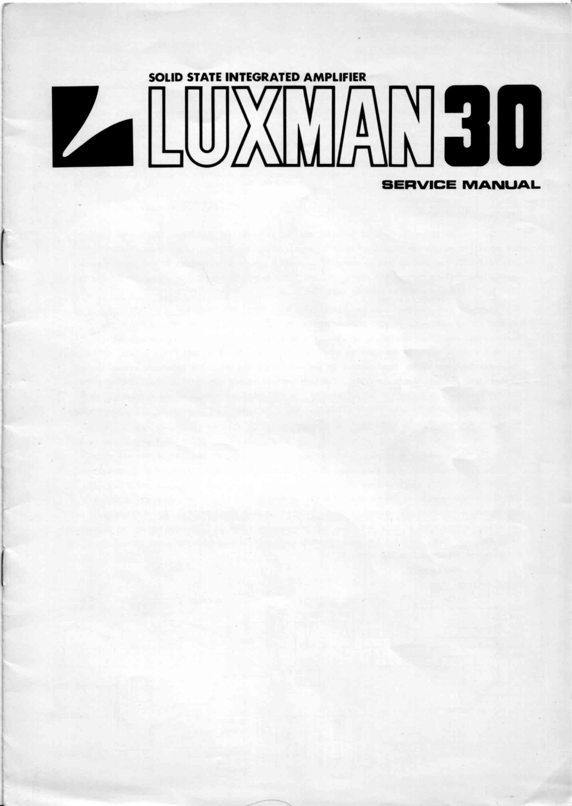 Luxman 30 Service Manual