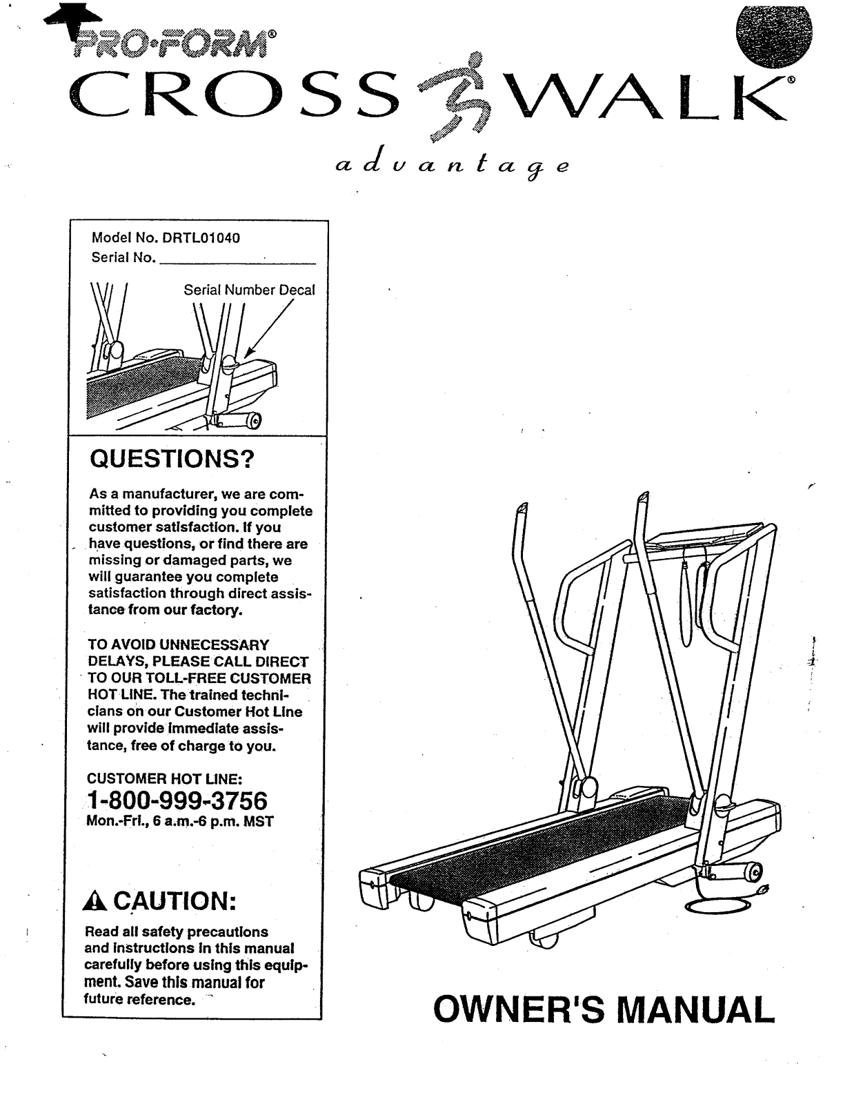 ProForm DRTL01040 User Manual