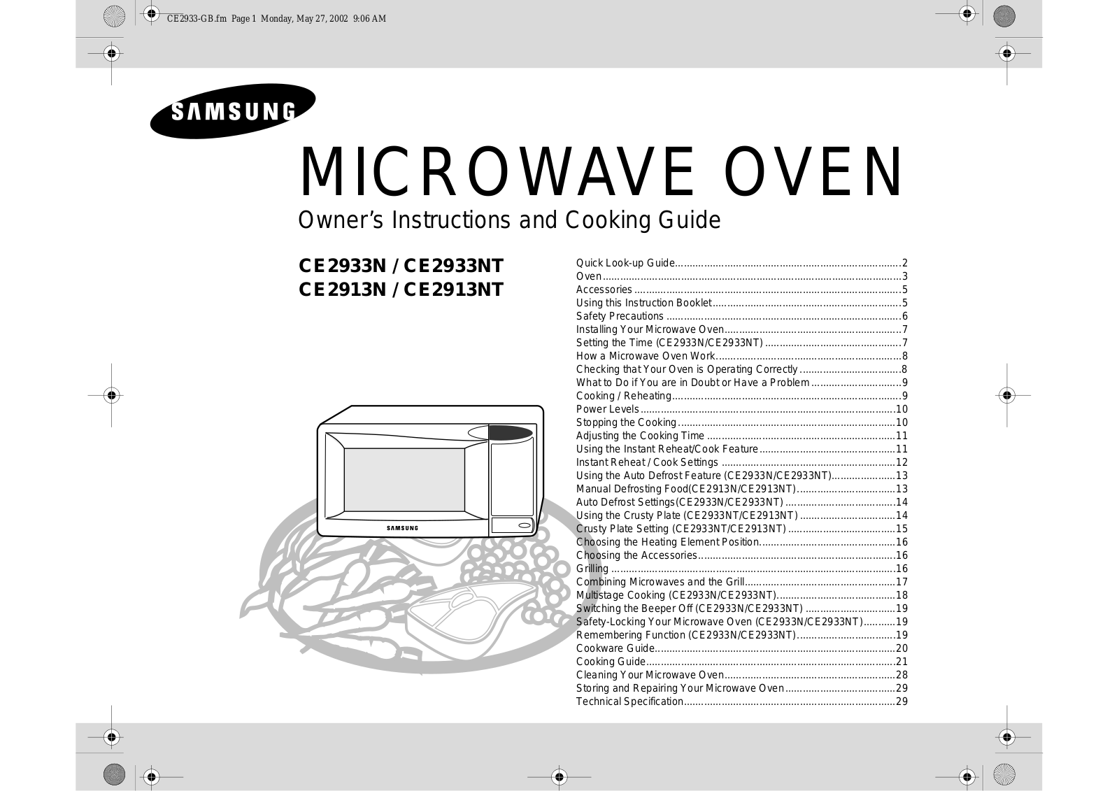 Samsung CE2933N User Manual