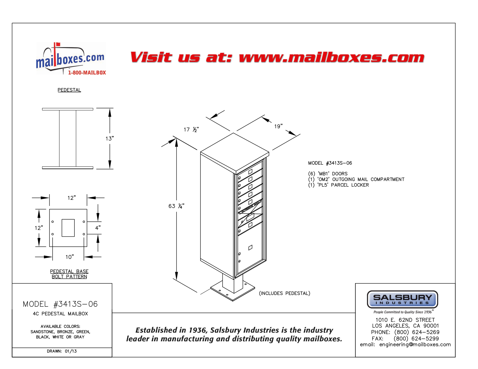 Salsbury Industries 3413S06SAN User Manual