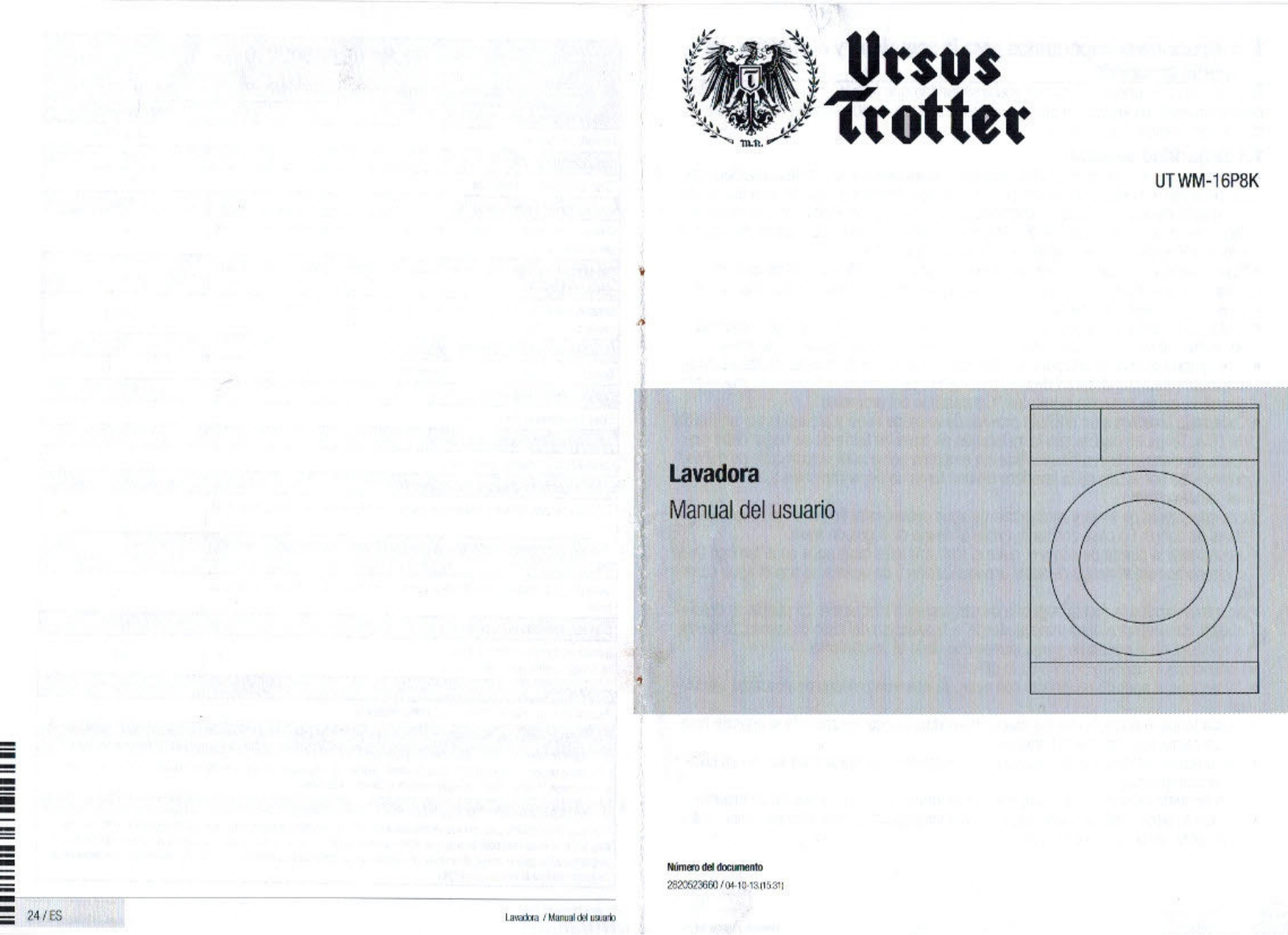 Ursus Trotter UT WM-16P8K User Manual