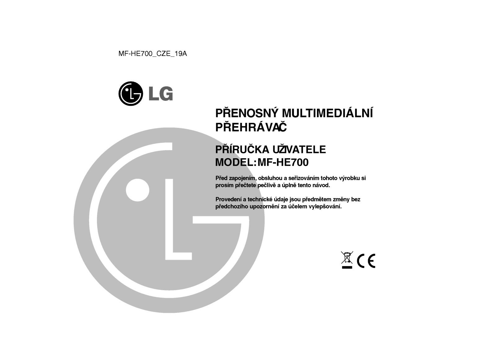 Lg MF-HE700 user Manual