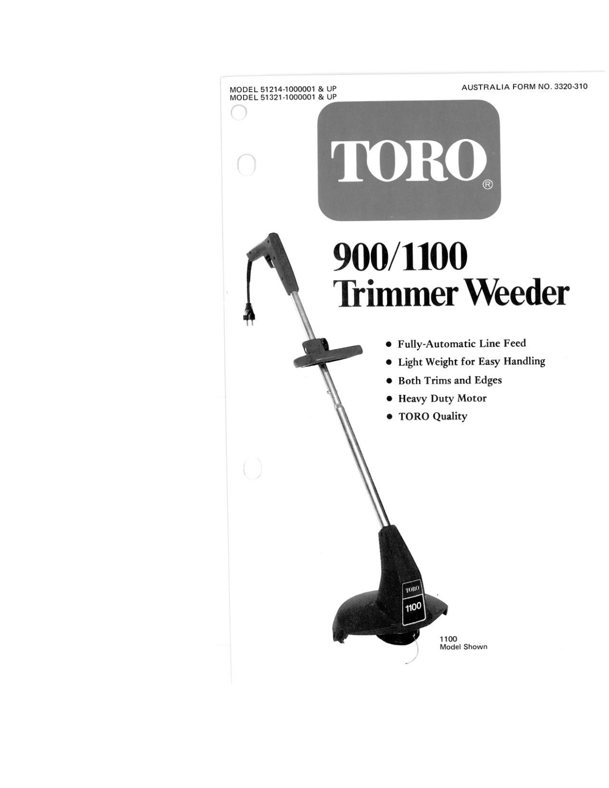 Toro 51214, 51321 Operator's Manual