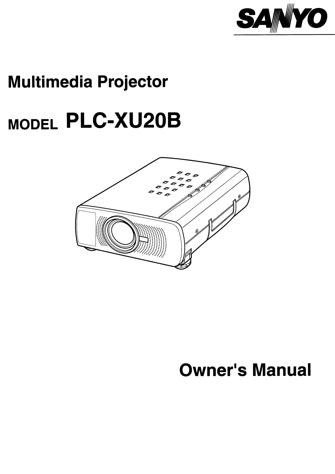 Sanyo PLC-XU20B Instruction Manual