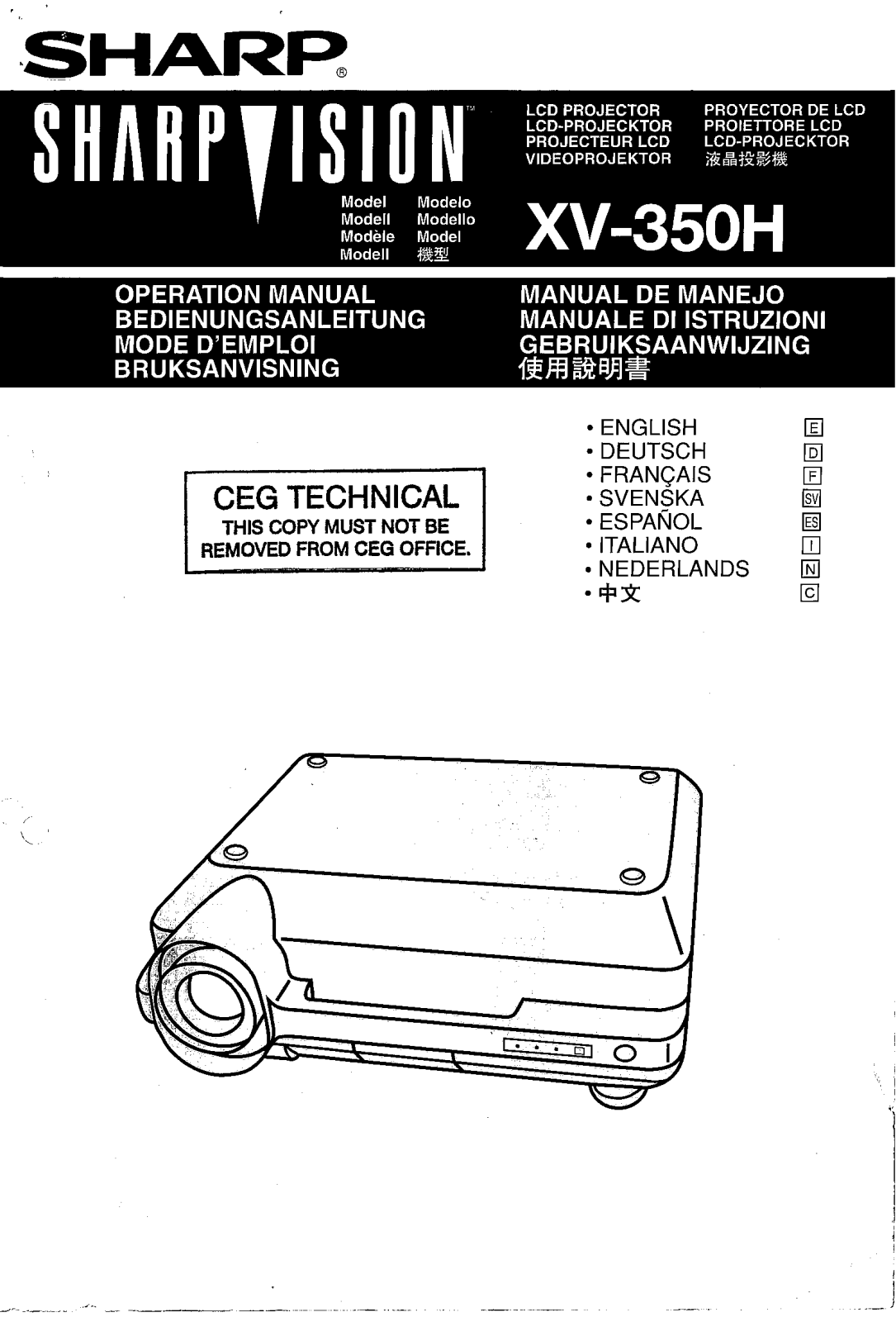 Sharp XV-350H User Manual