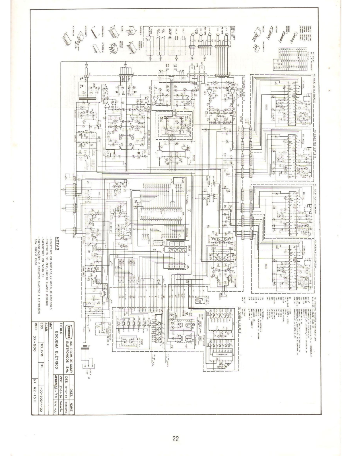 CCE DX-500 Schematic