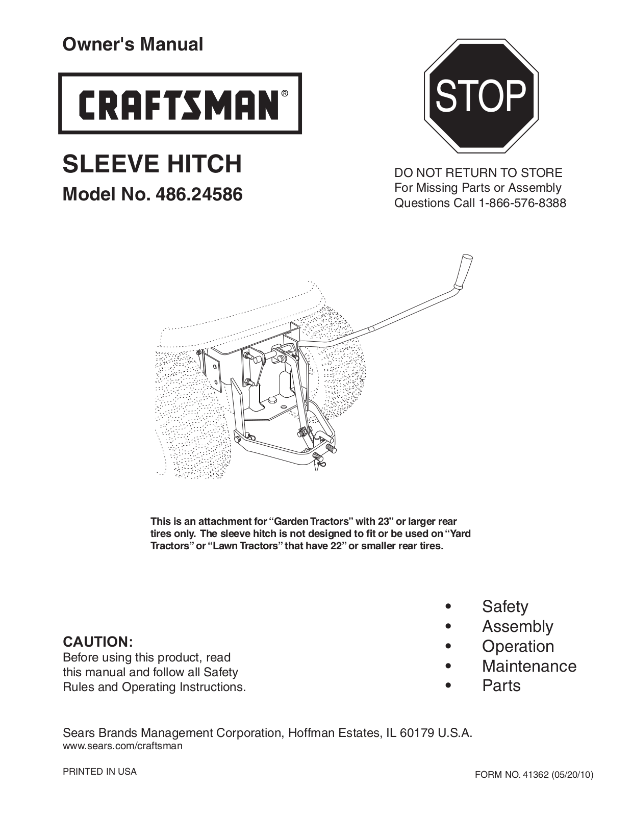 Craftsman 486.24586 User Manual