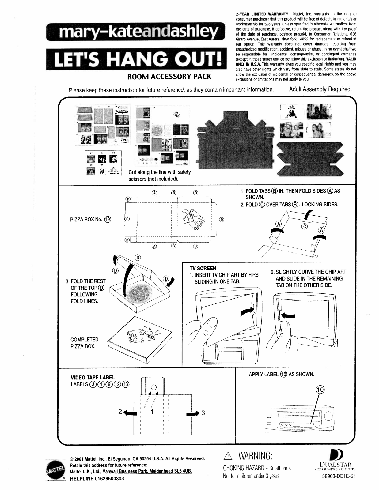 Fisher-Price 88903 Instruction Sheet