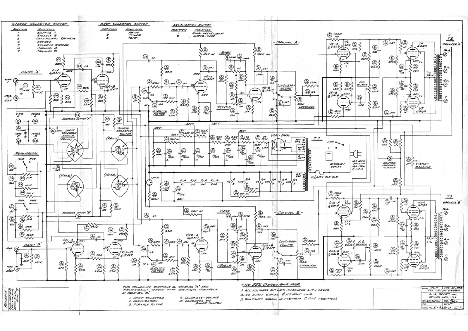 Scott 222A Schematic