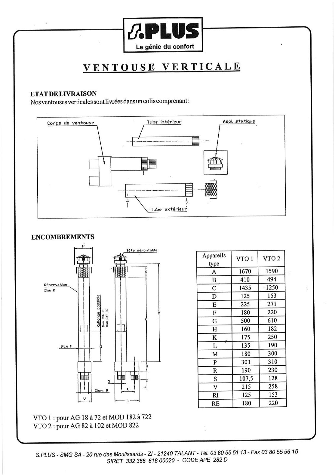 S.PLUS VTO 1, VTO 2 User Manual