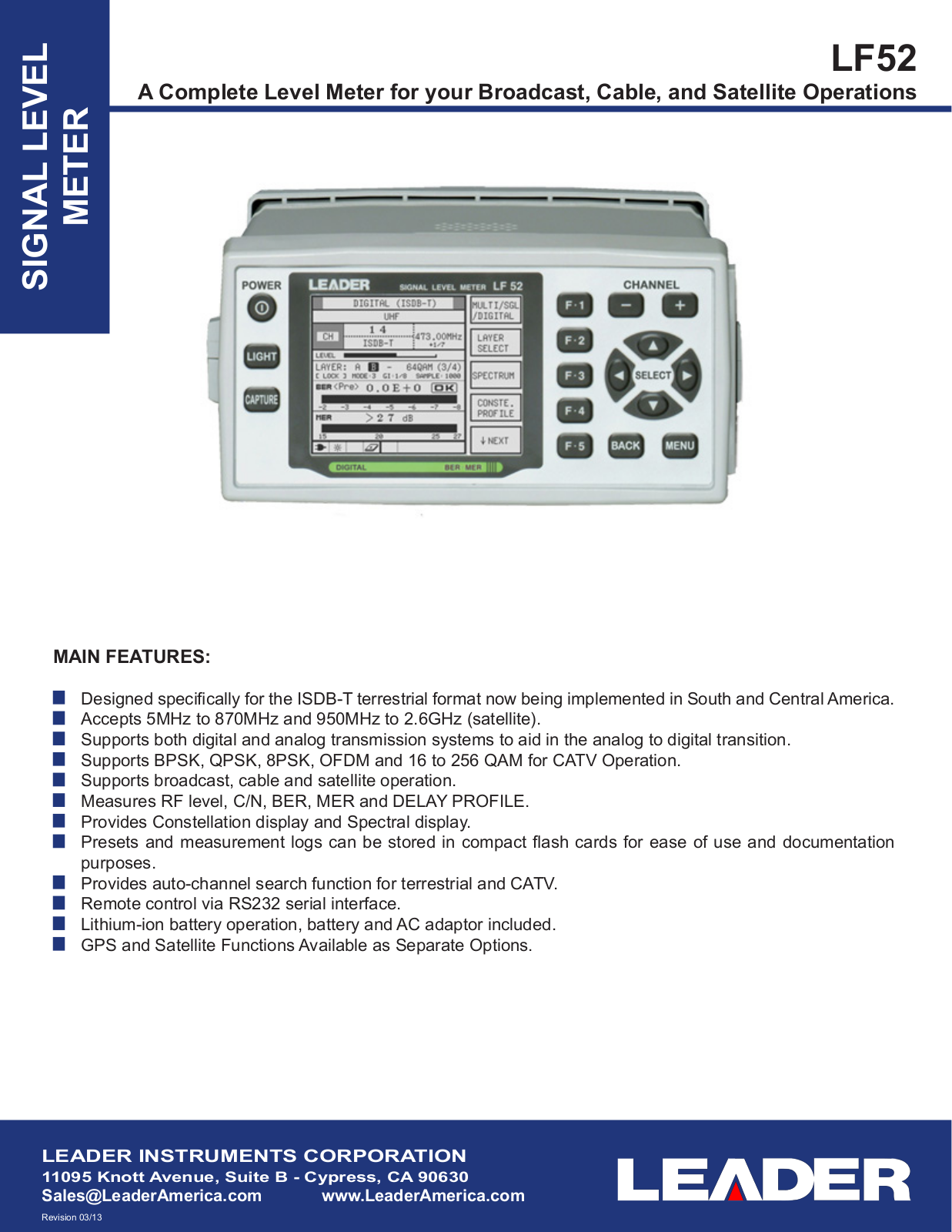 LEADER LF52 User Manual