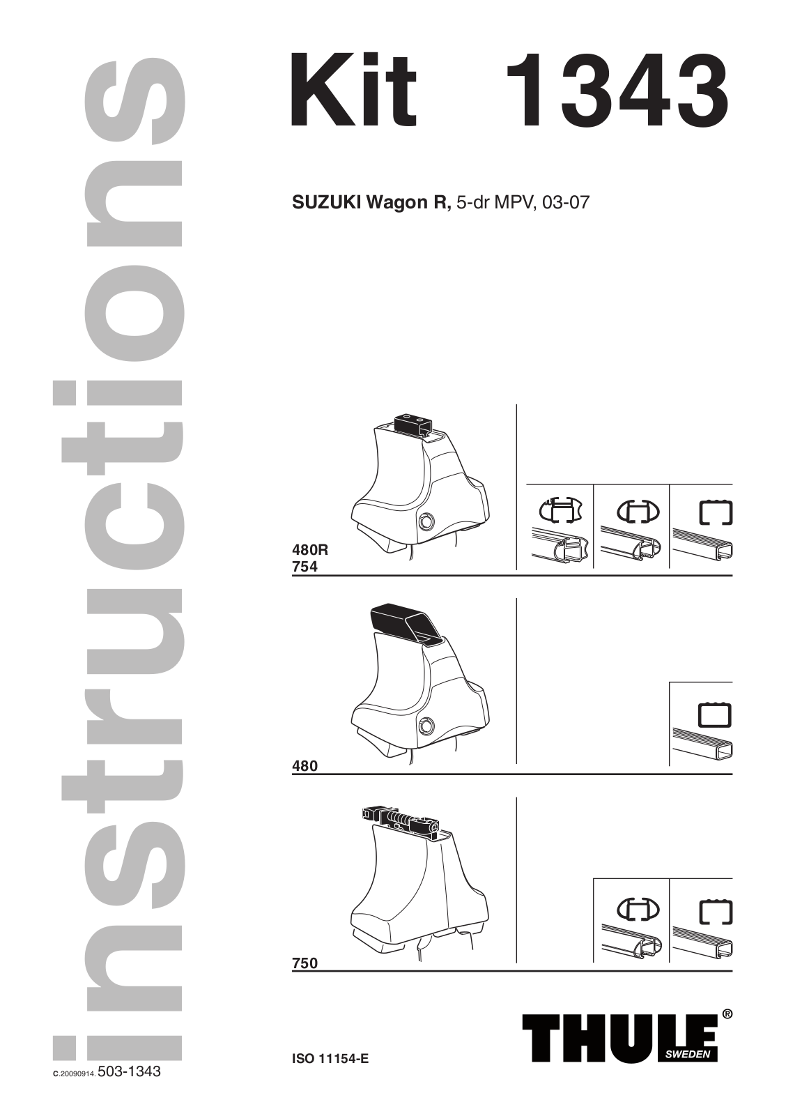Thule 1343 Instructions Manual - ManualMachine.com