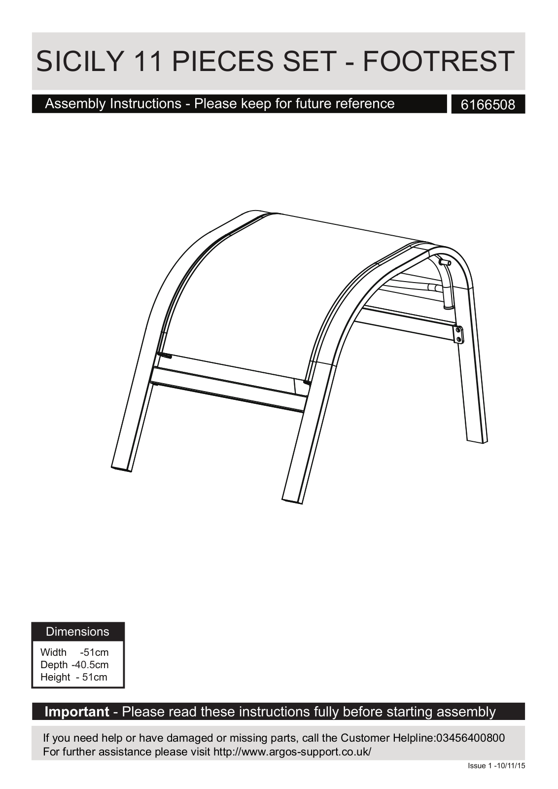 Argos 6166508 User guide - ManualMachine.com