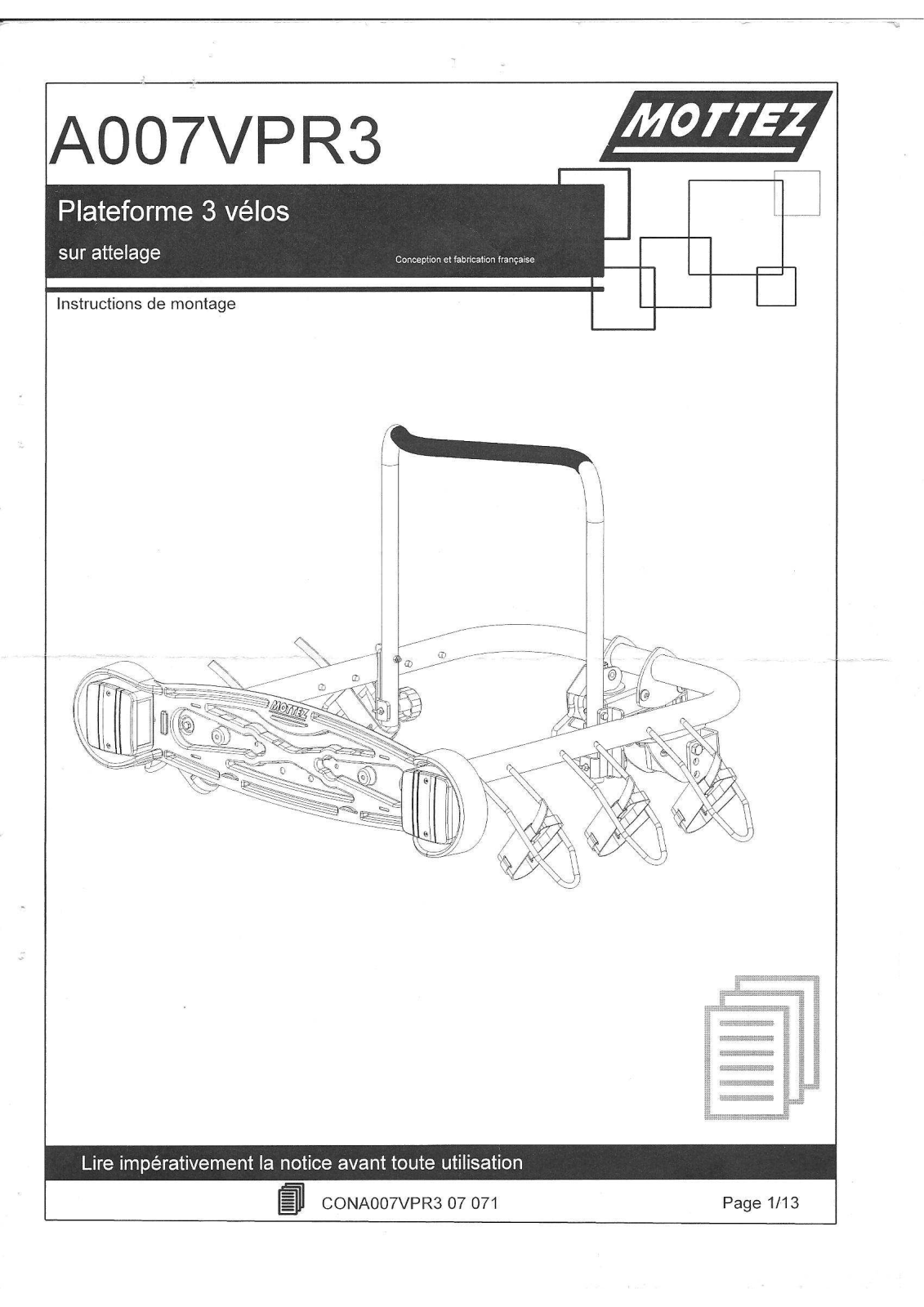 MOTTEZ A007VPR3 User Manual