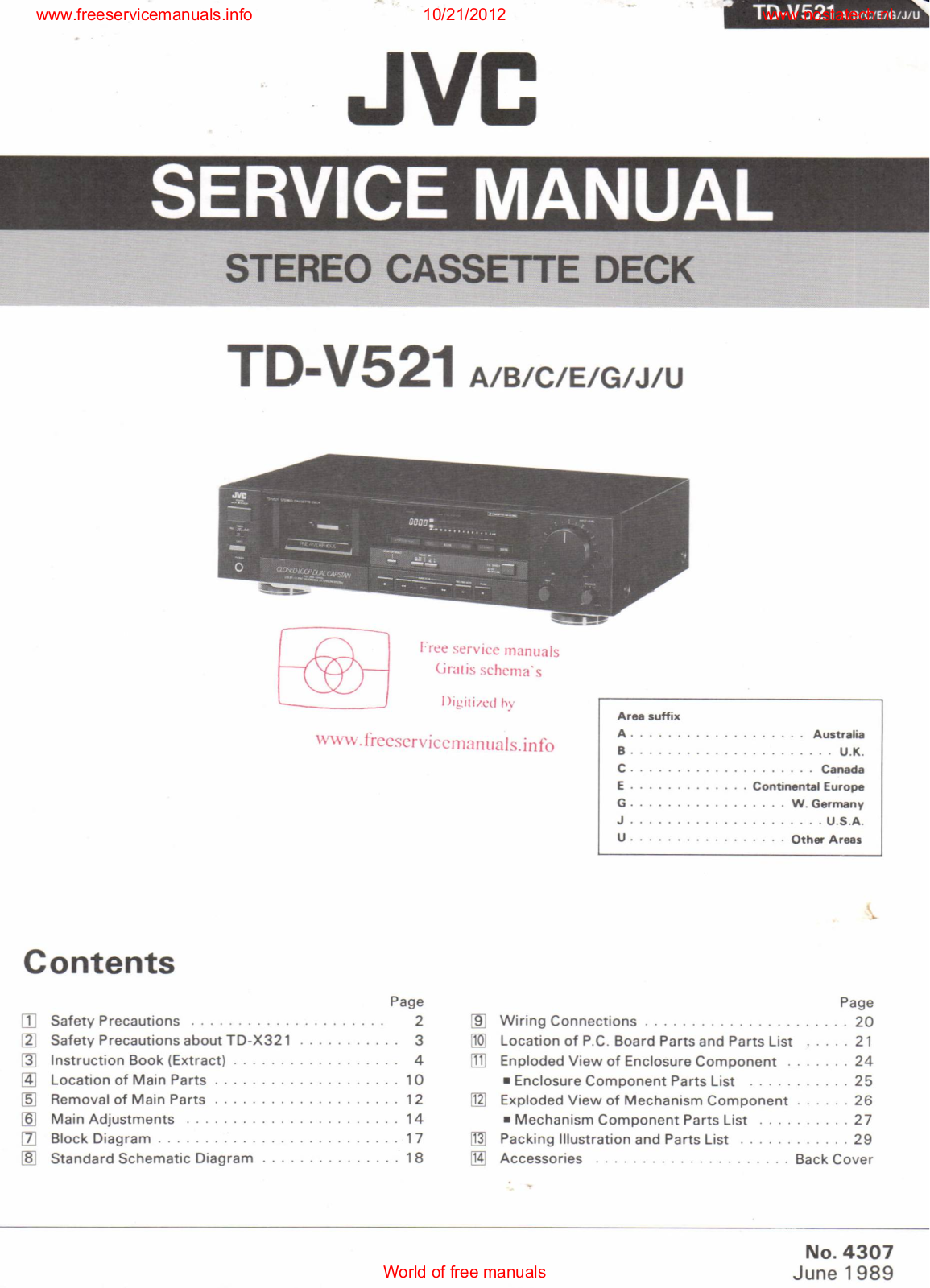 JVC td-v521 Service Manual