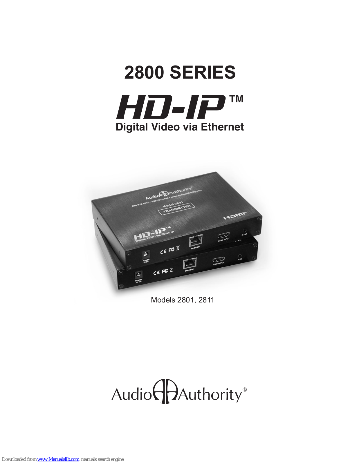 Audio Authority 2801, 2811, HD-IP 2801, HD-IP 2811 User Manual - ManualMachine.com