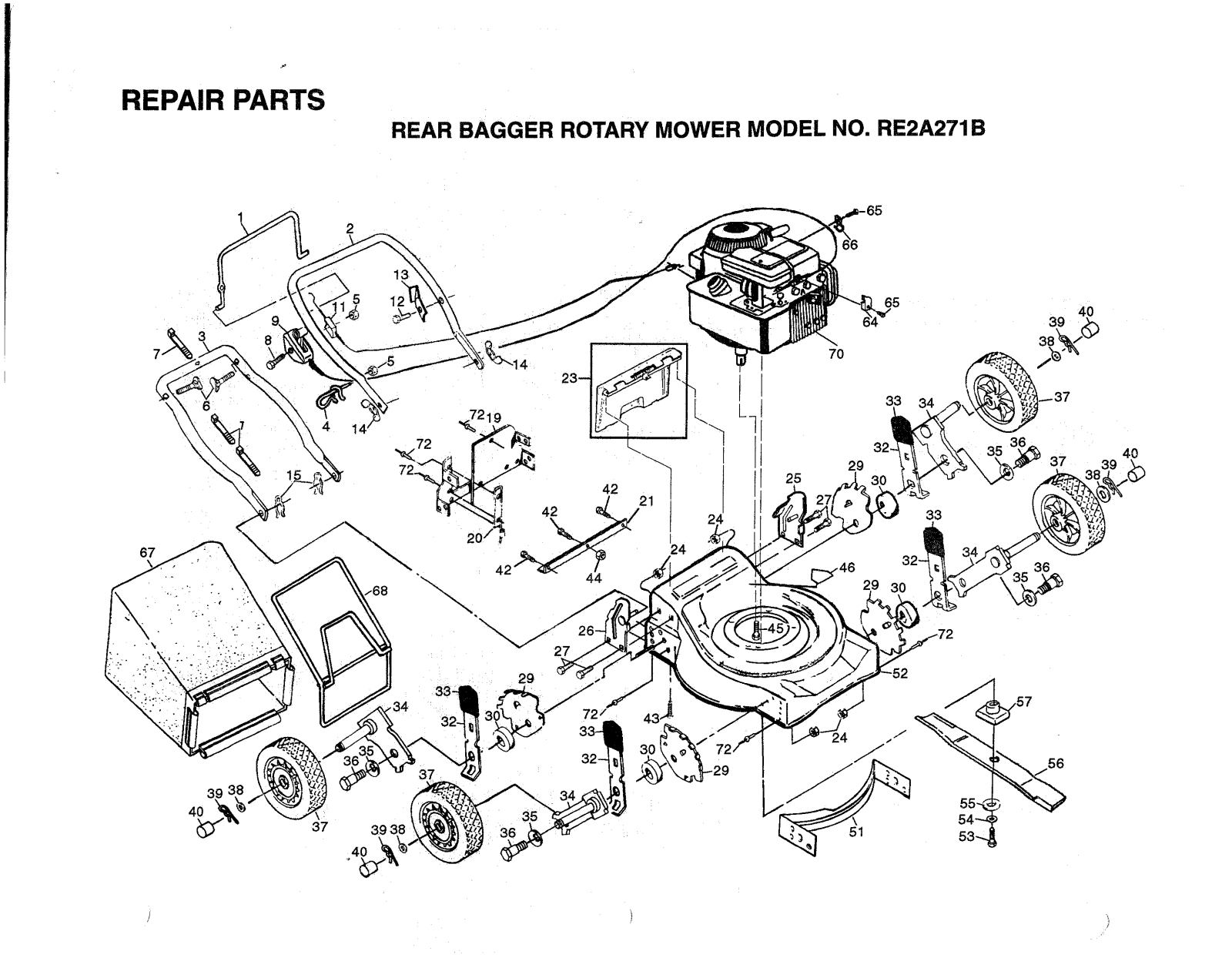 AYP RE2A271B Parts List