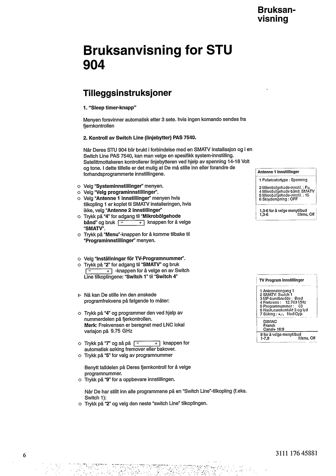 Philips STU904/58R User Manual