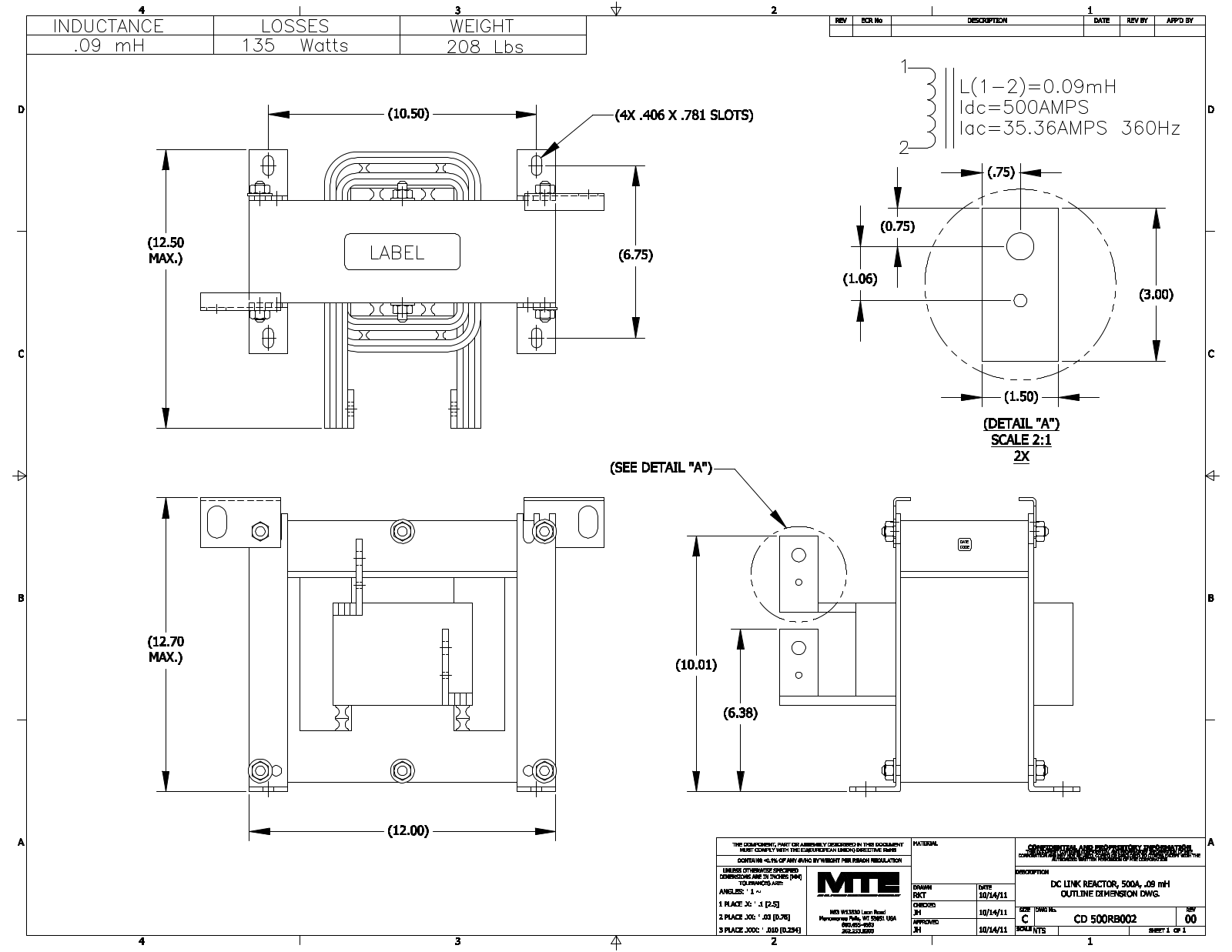 MTE CD 500RB002 CAD Drawings