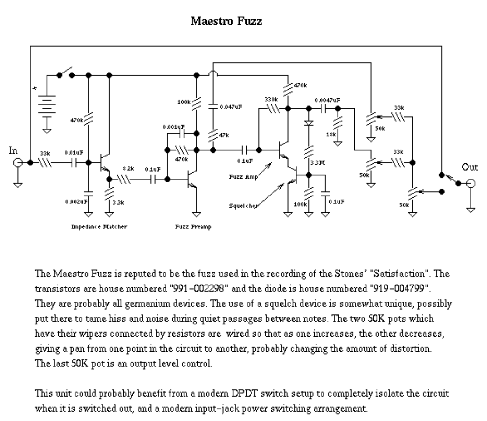 Maestro fuzz schematic