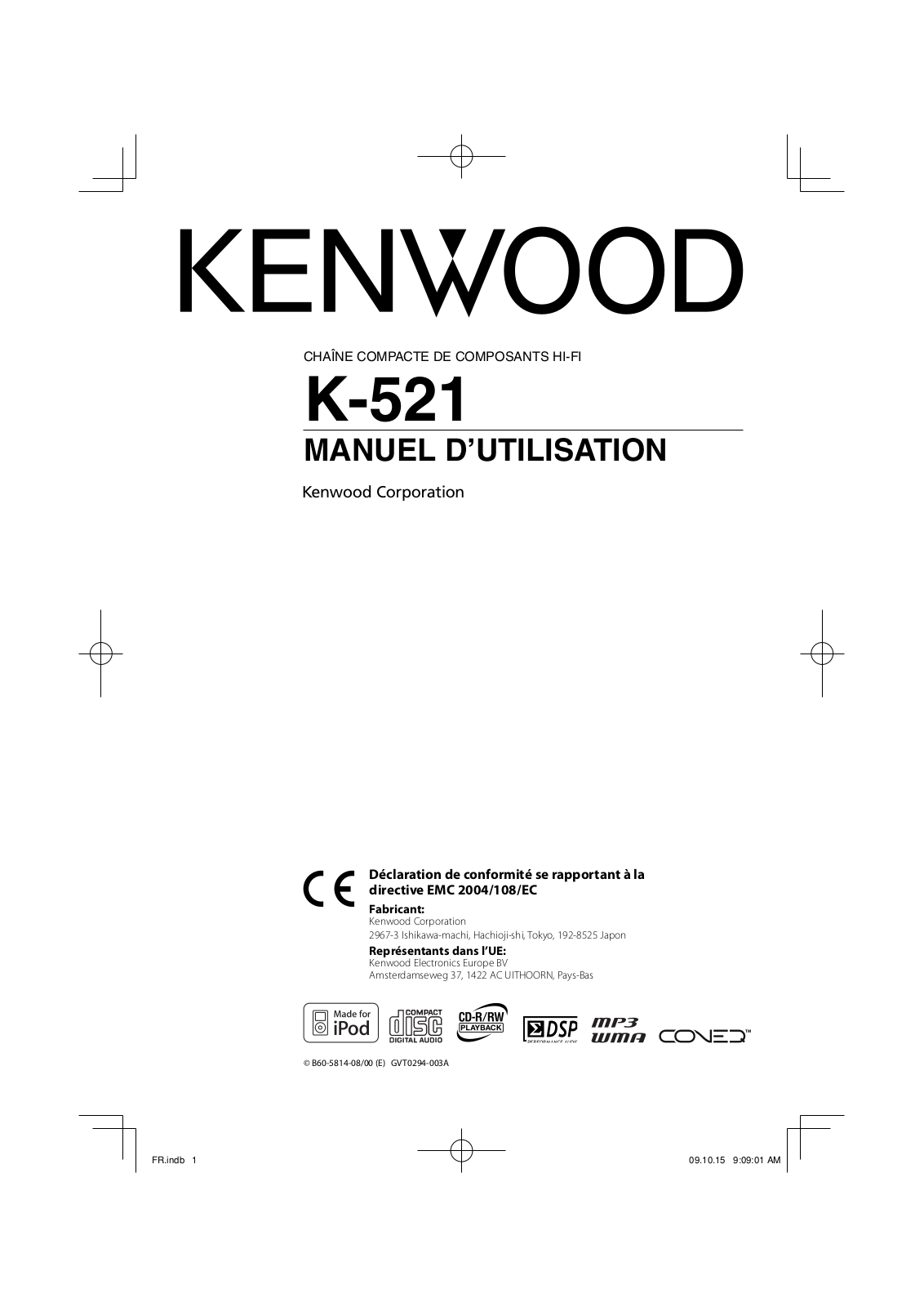 KENWOOD K-521 User Manual