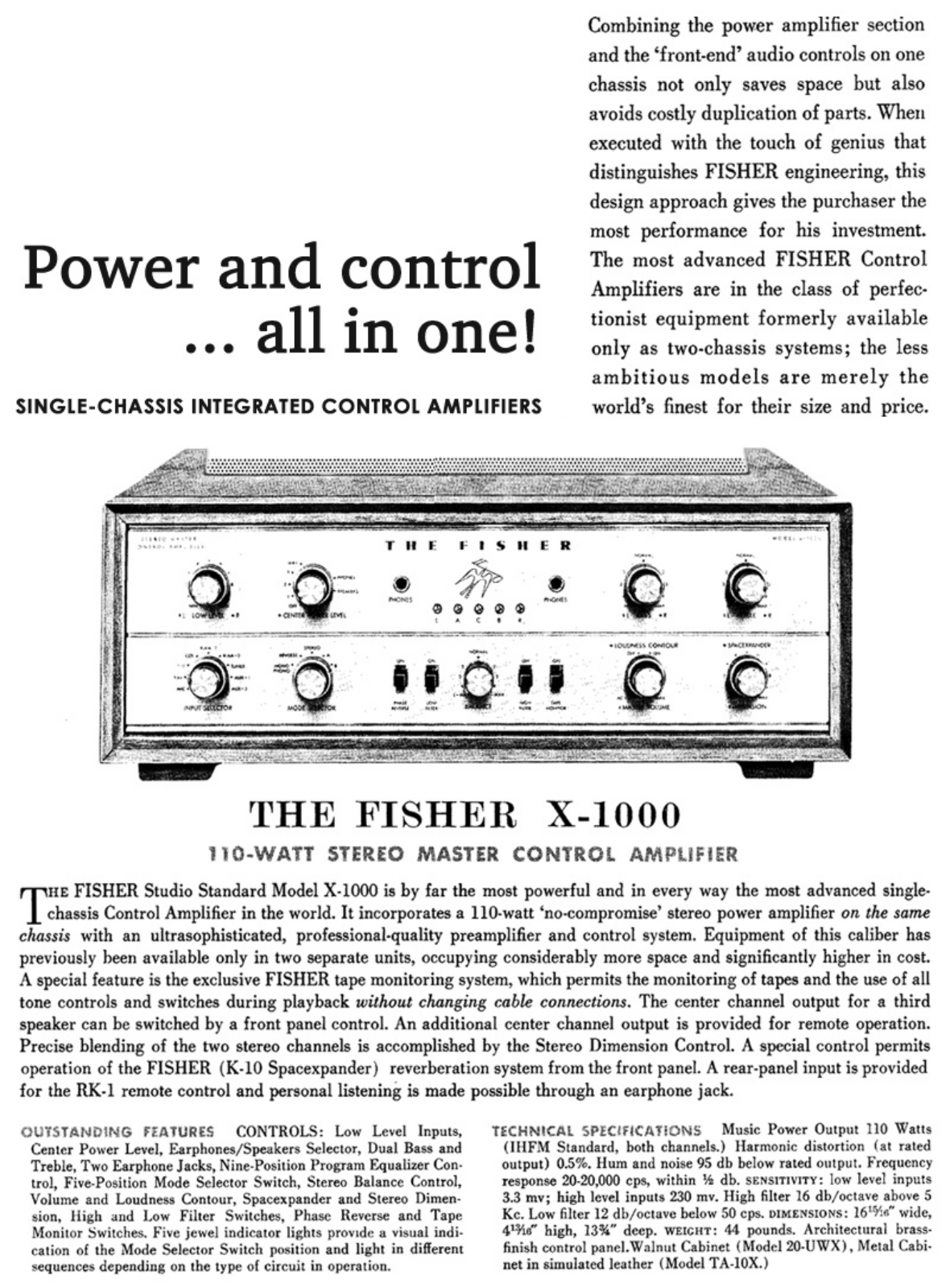 Fisher X-1000 Schematic