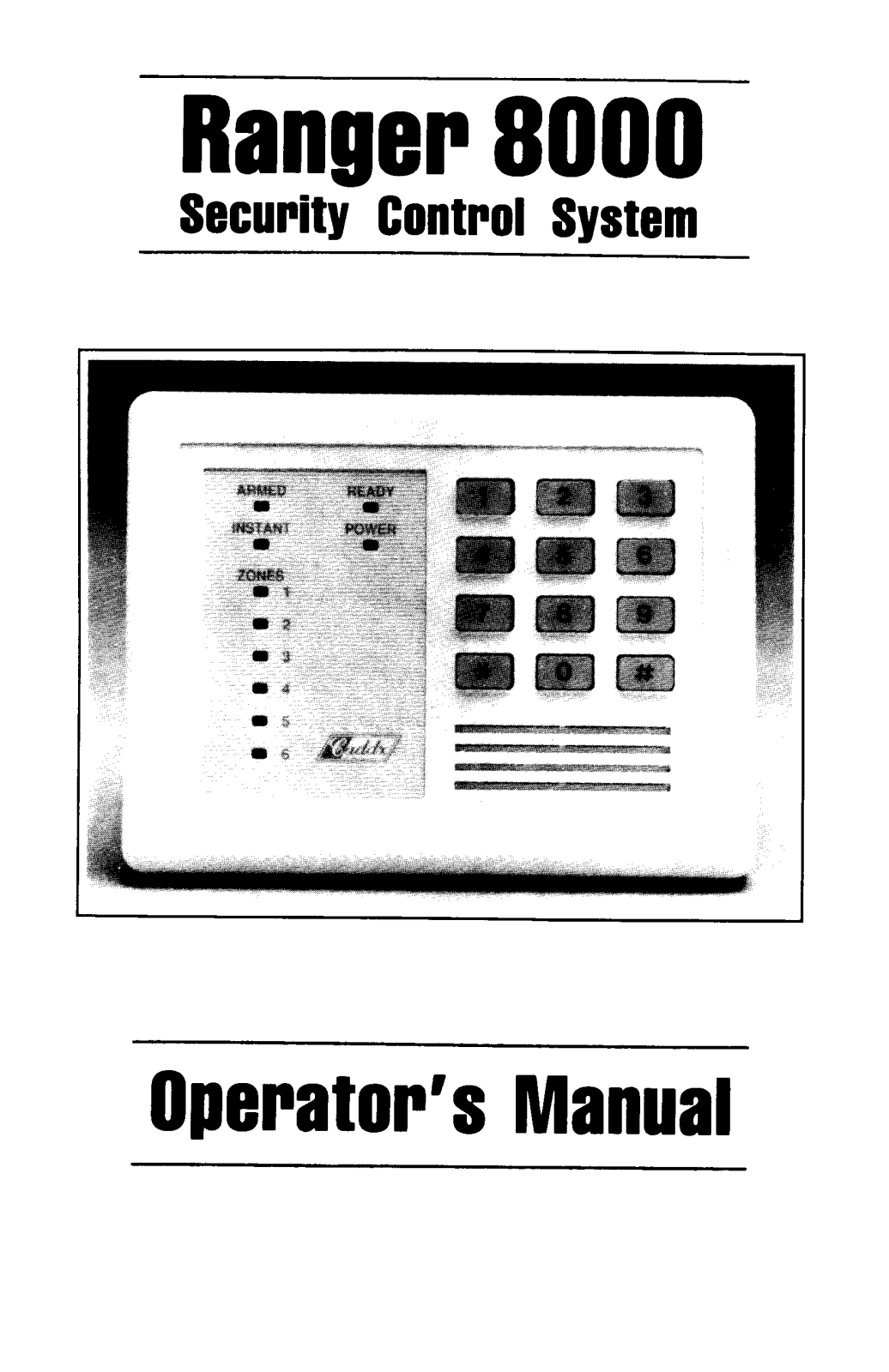 Caddx 8000 User Manual