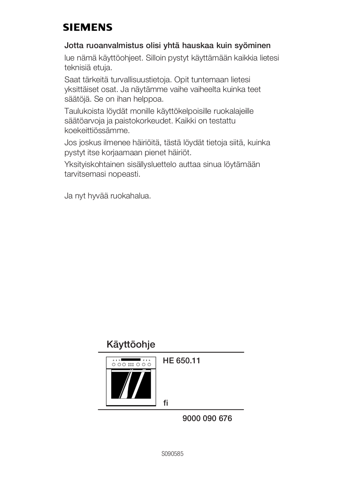 Siemens HE650511 User Manual