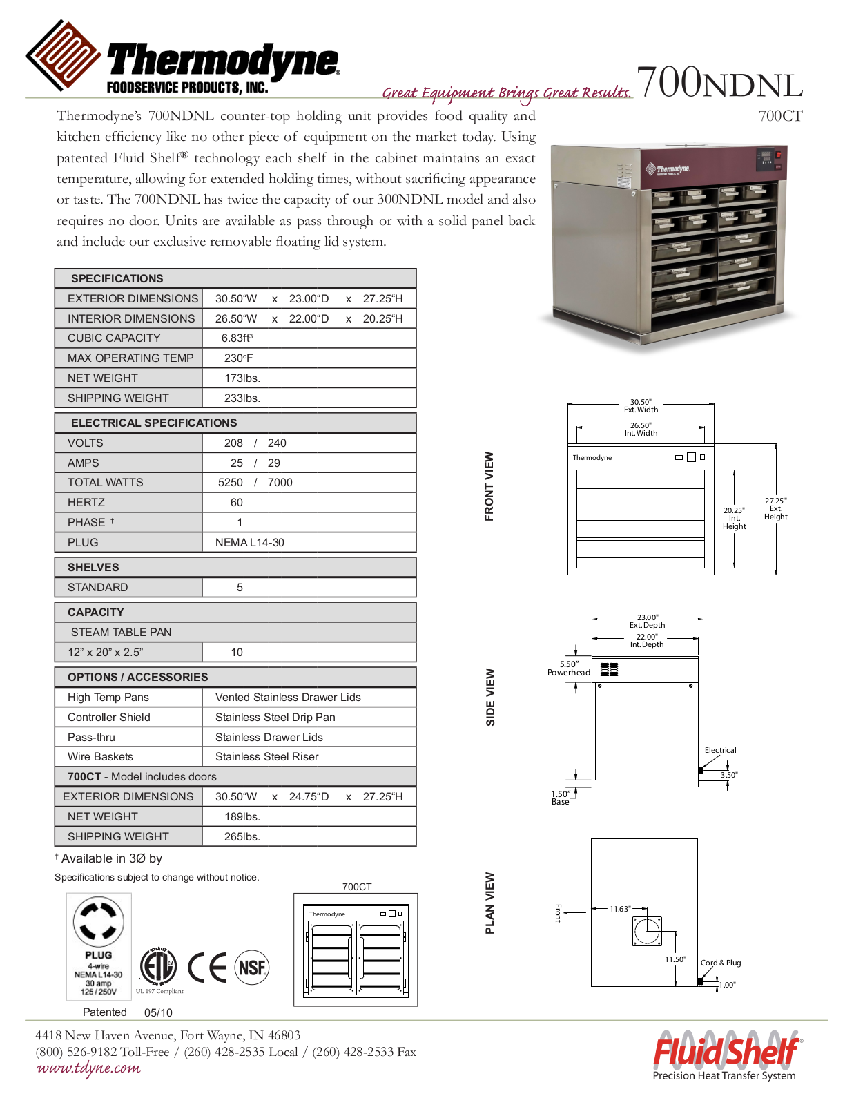 Thermodyne 700NDNL User Manual