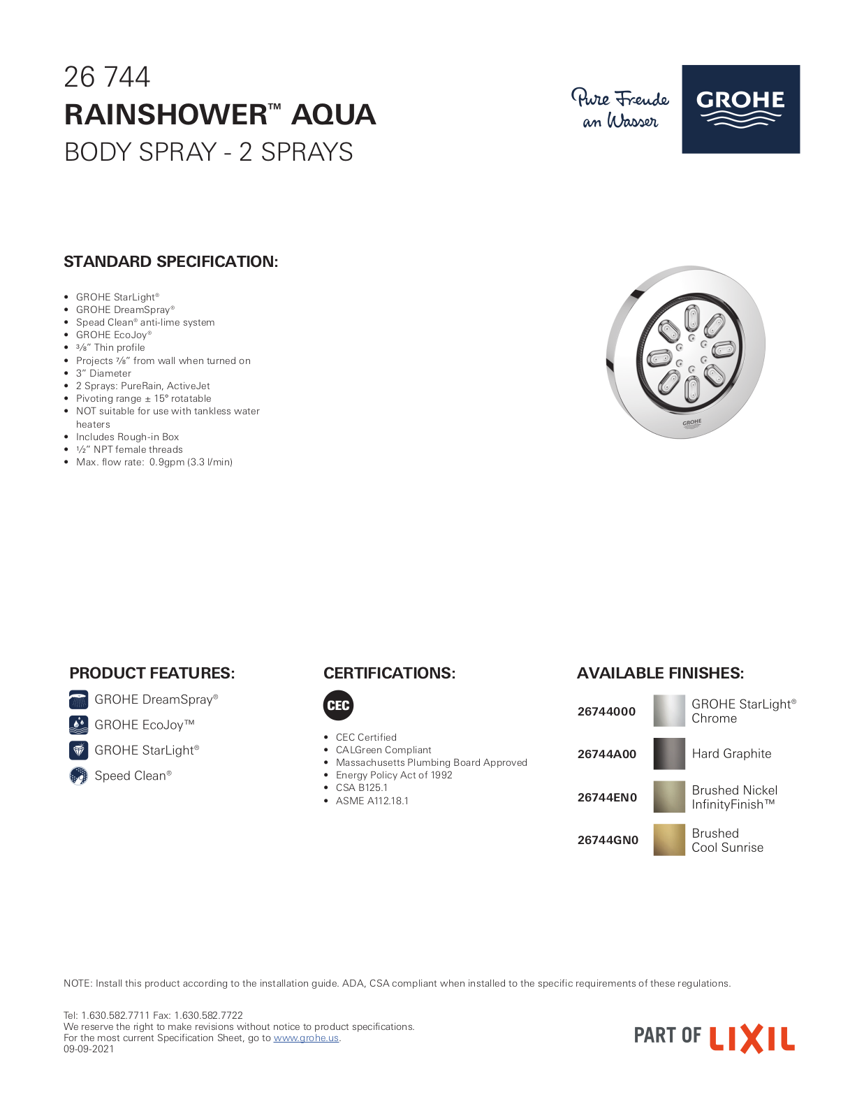 GROHE HBZM1815 Specifications - ManualMachine.com