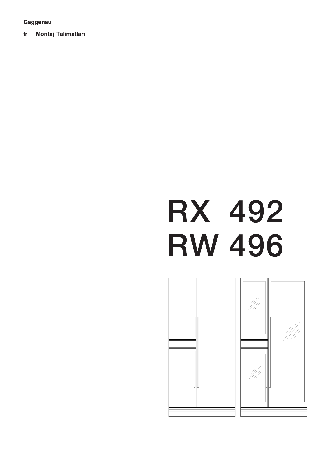 Gaggenau RW496260, RW496280 User Manual