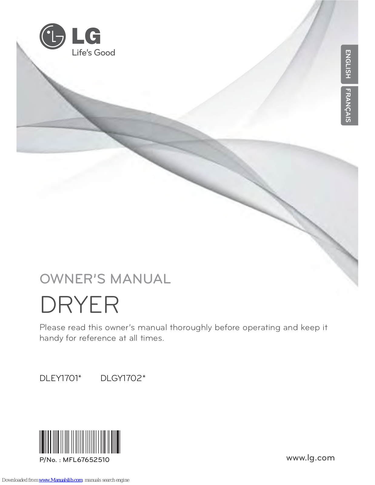 LG DLGY1702 series, DLEY1701 series Owner's Manual