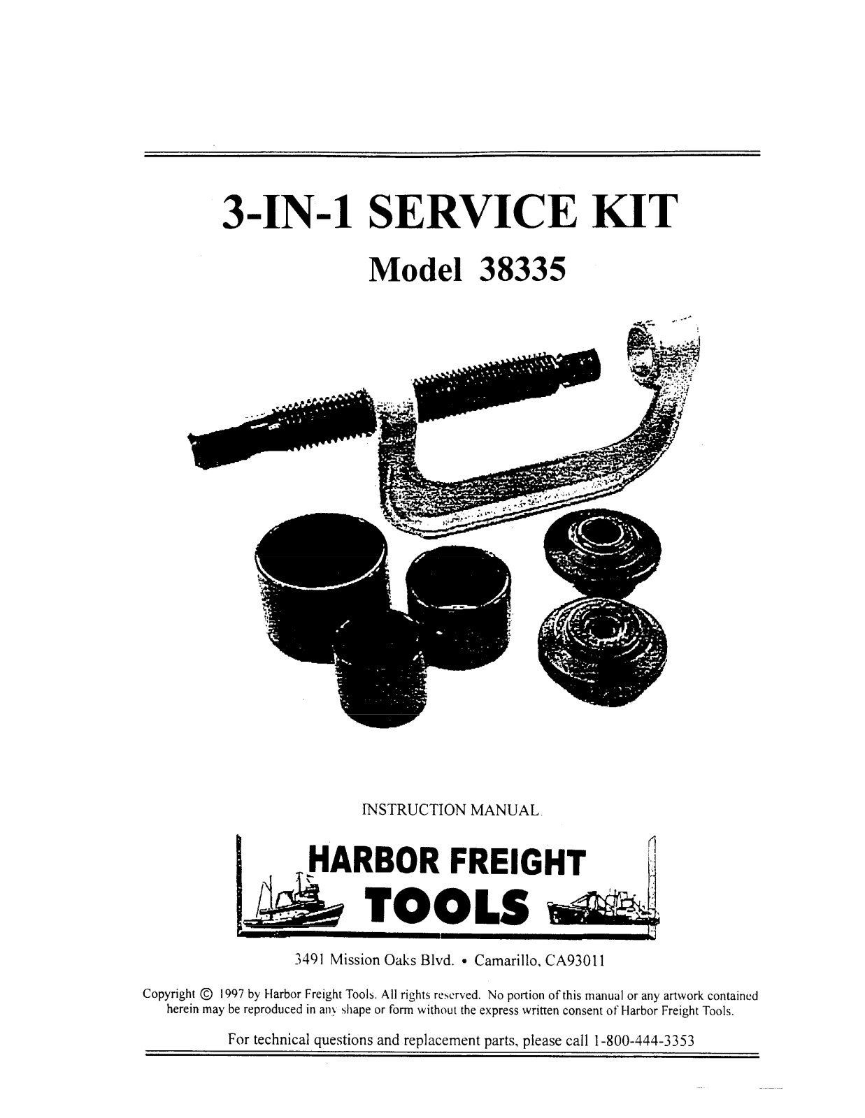 Harbor Freight Tools 38335 User Manual