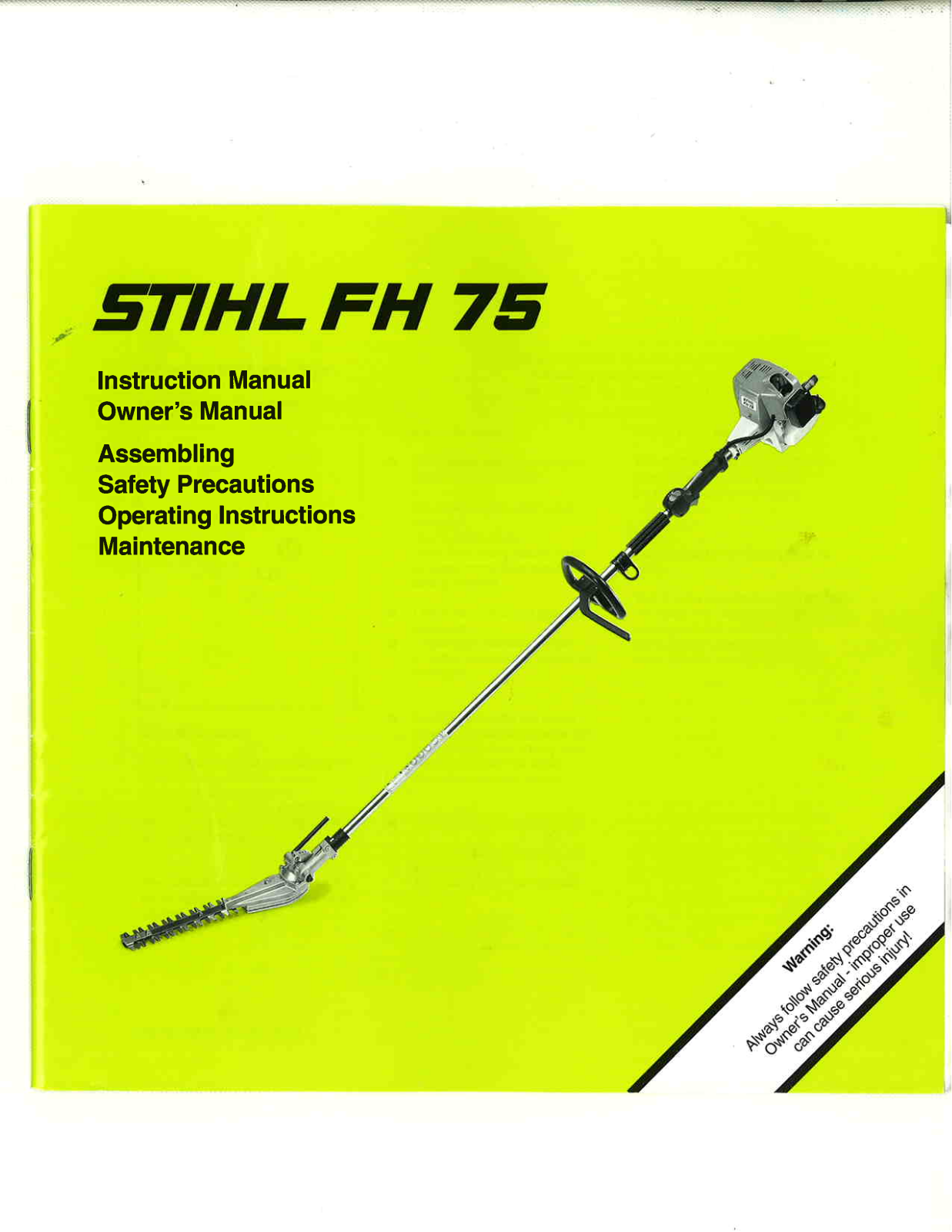 STIHL HL 75 Instruction Manual