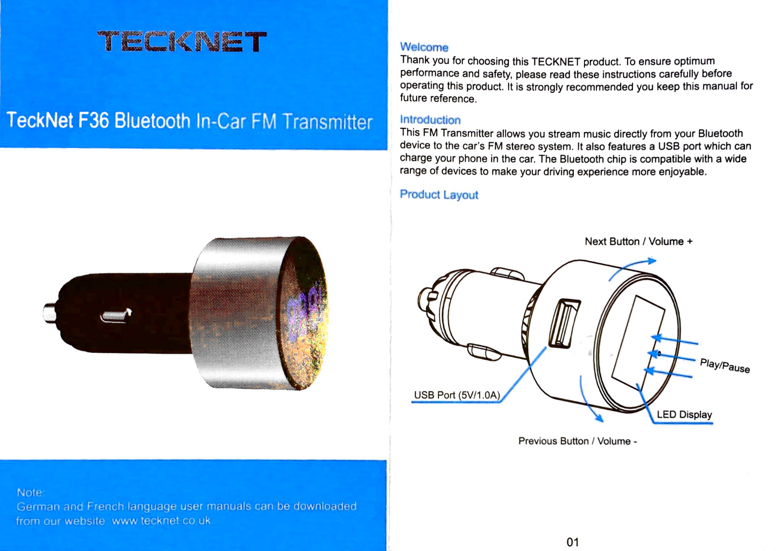 Tecknet F36 User Manual