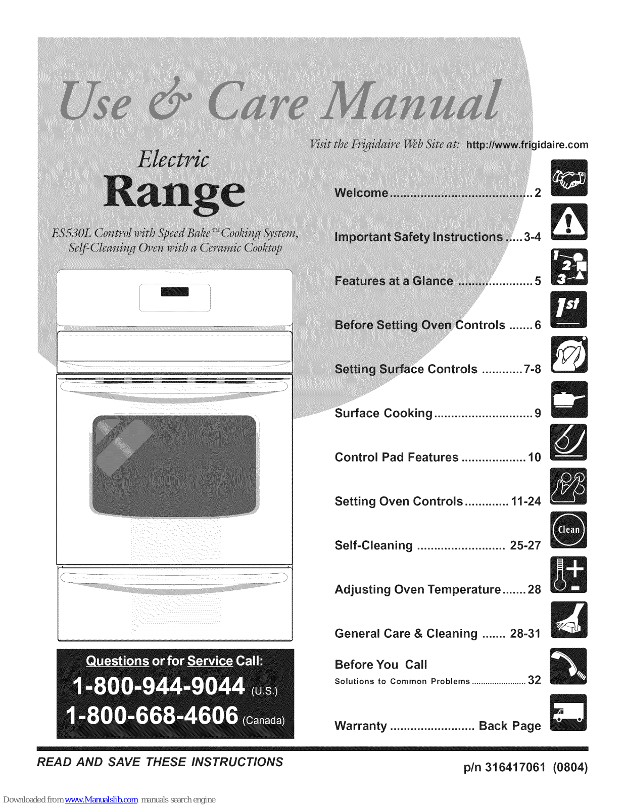 Electrolux FEFL79JBB, FEFL79JCC, FEFL79JCE, FEFL79JQB, FEFL79JBA Use & Care Manual - ManualMachine.com