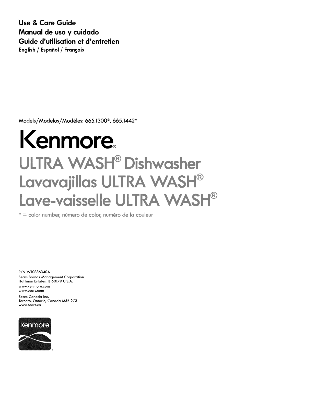 Kenmore 66514429N510, 66514423N510, 66514422N510, 66513009N511, 66513009N510 Owner’s Manual