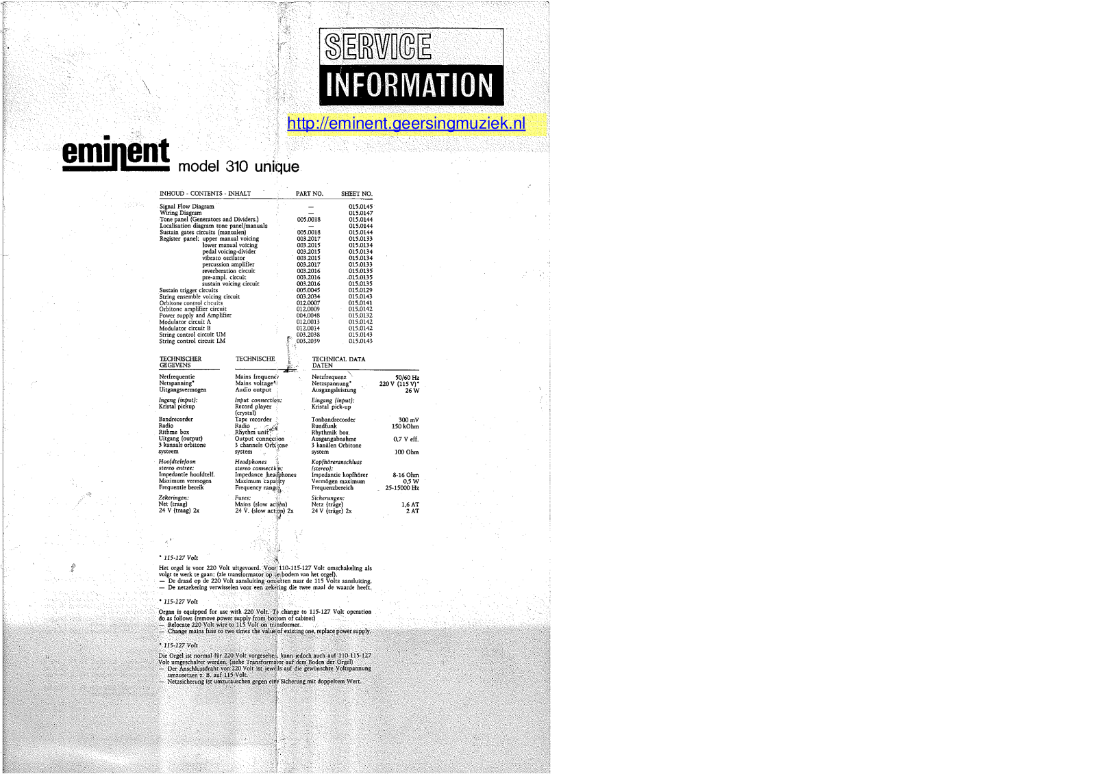 Other E Eminent-310 SERVICE MANUAL - ManualMachine.com