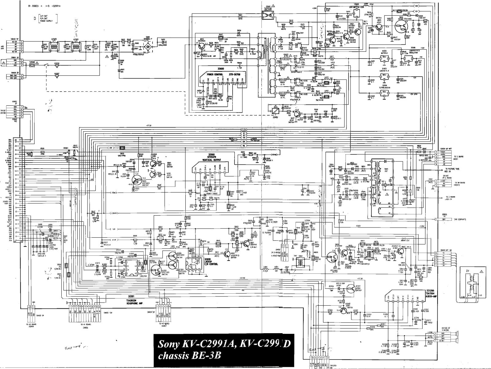 Sony KV-C2991, KV-C2991D Schematic