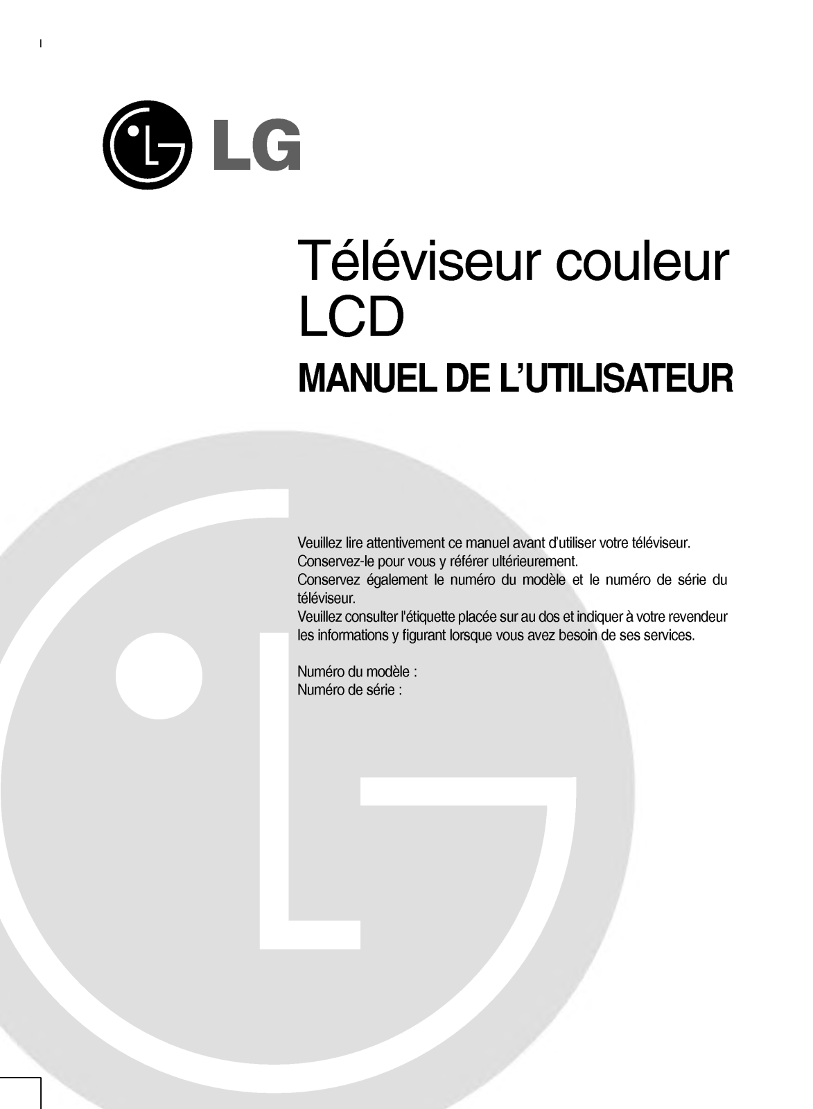 LG RZ-37LZ30 User Manual