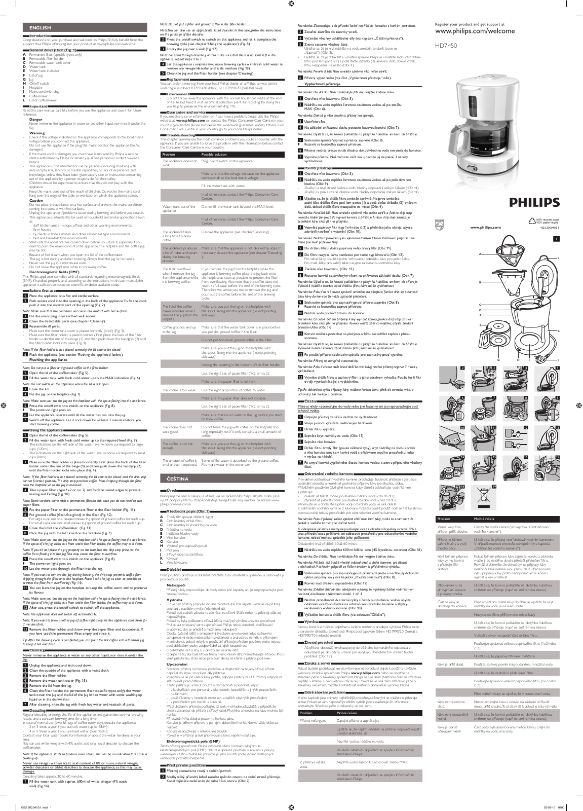 PHILIPS HD7450 User Manual