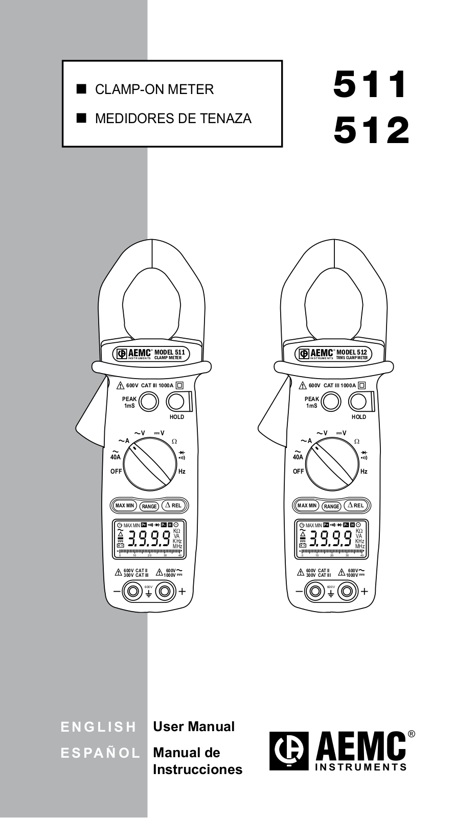 Aemc instruments 512, 511 User Manual