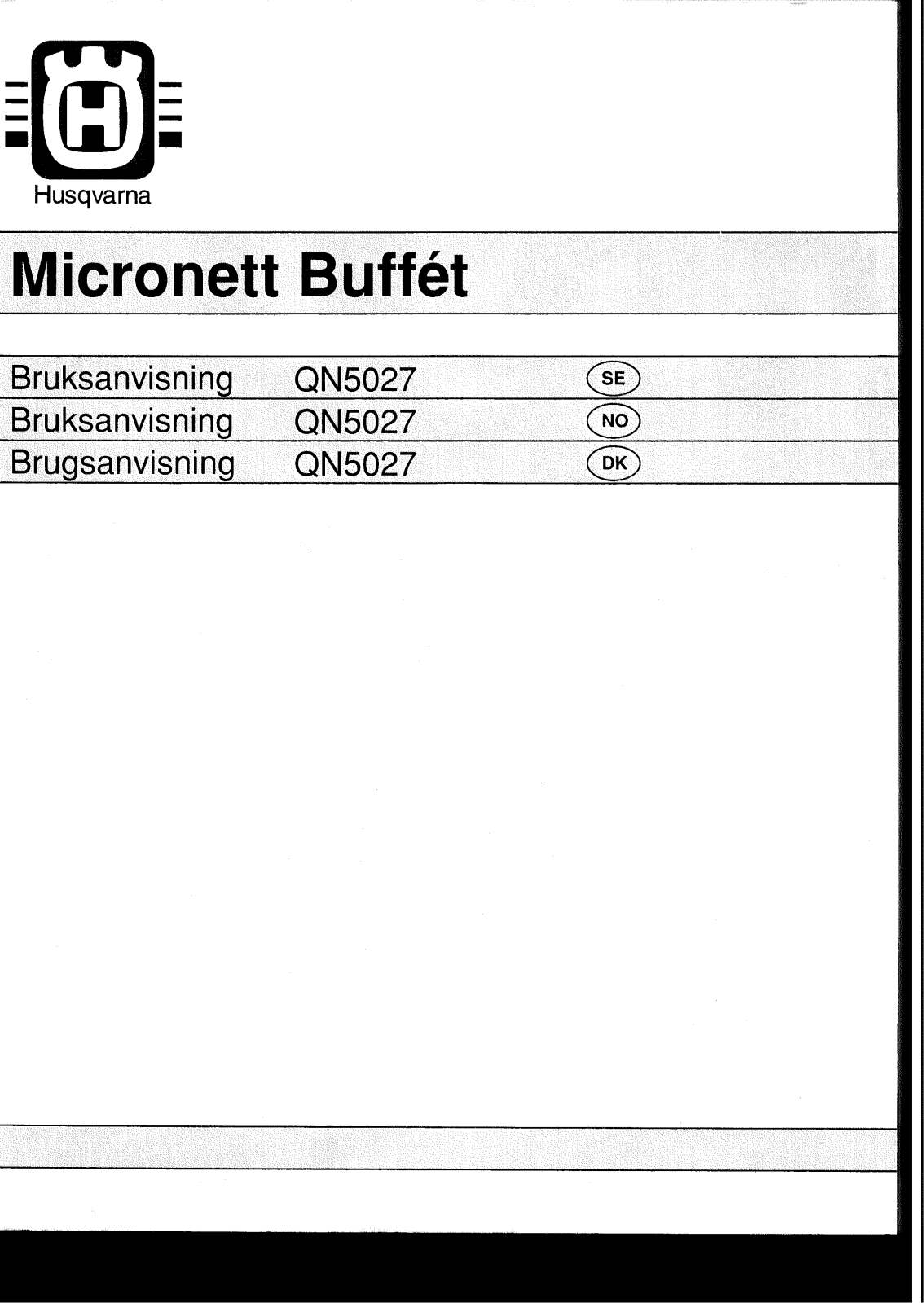 Husqvarna QN5027 User Manual