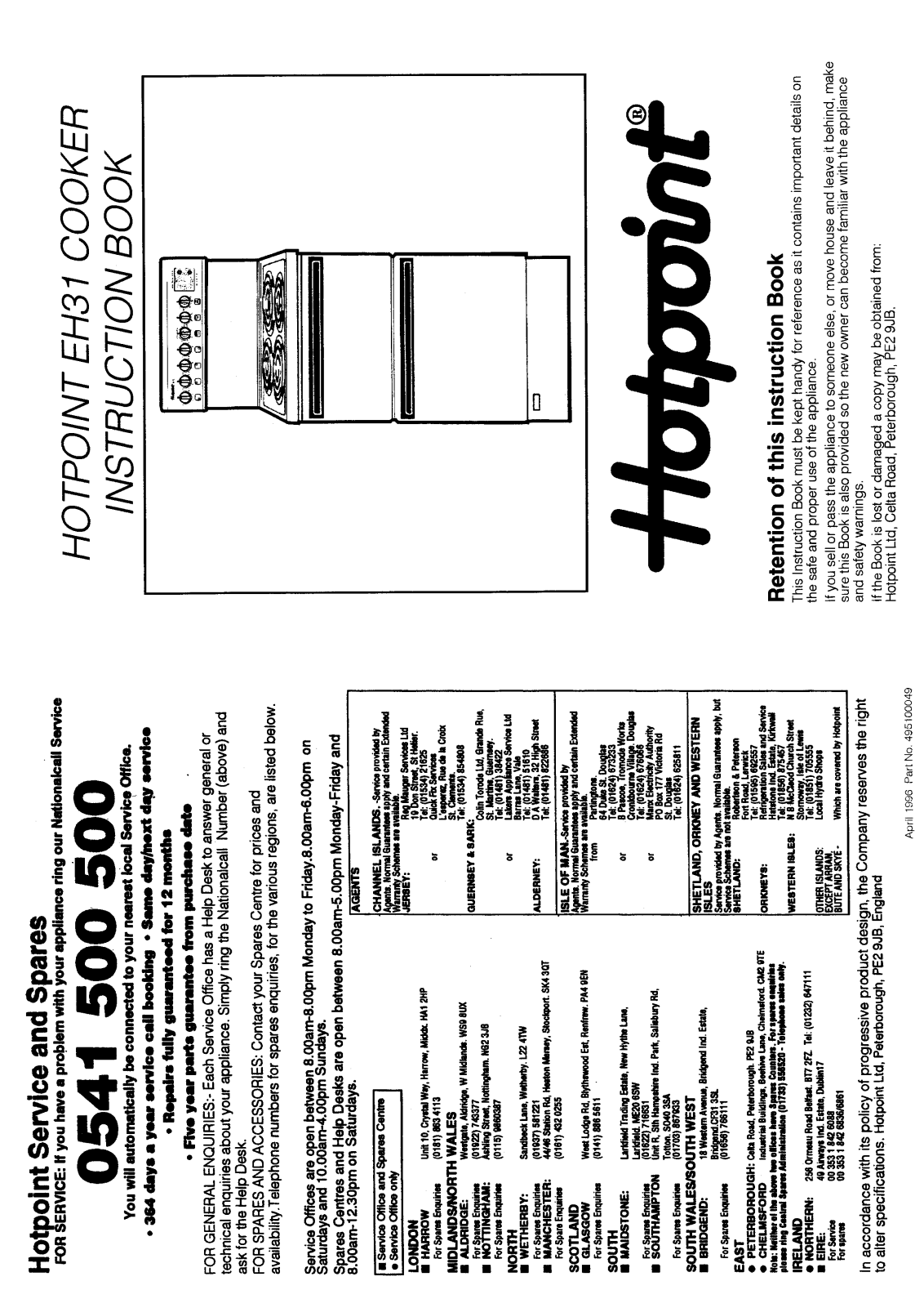 Hotpoint EH31 User Manual