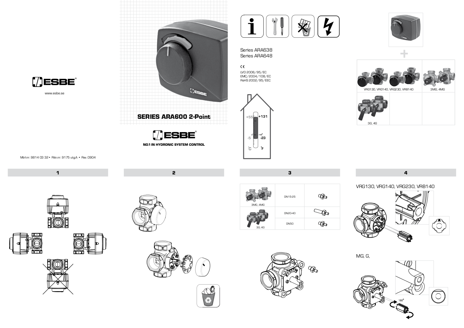 Danfoss ARA 638, ARA 648 Installation guide