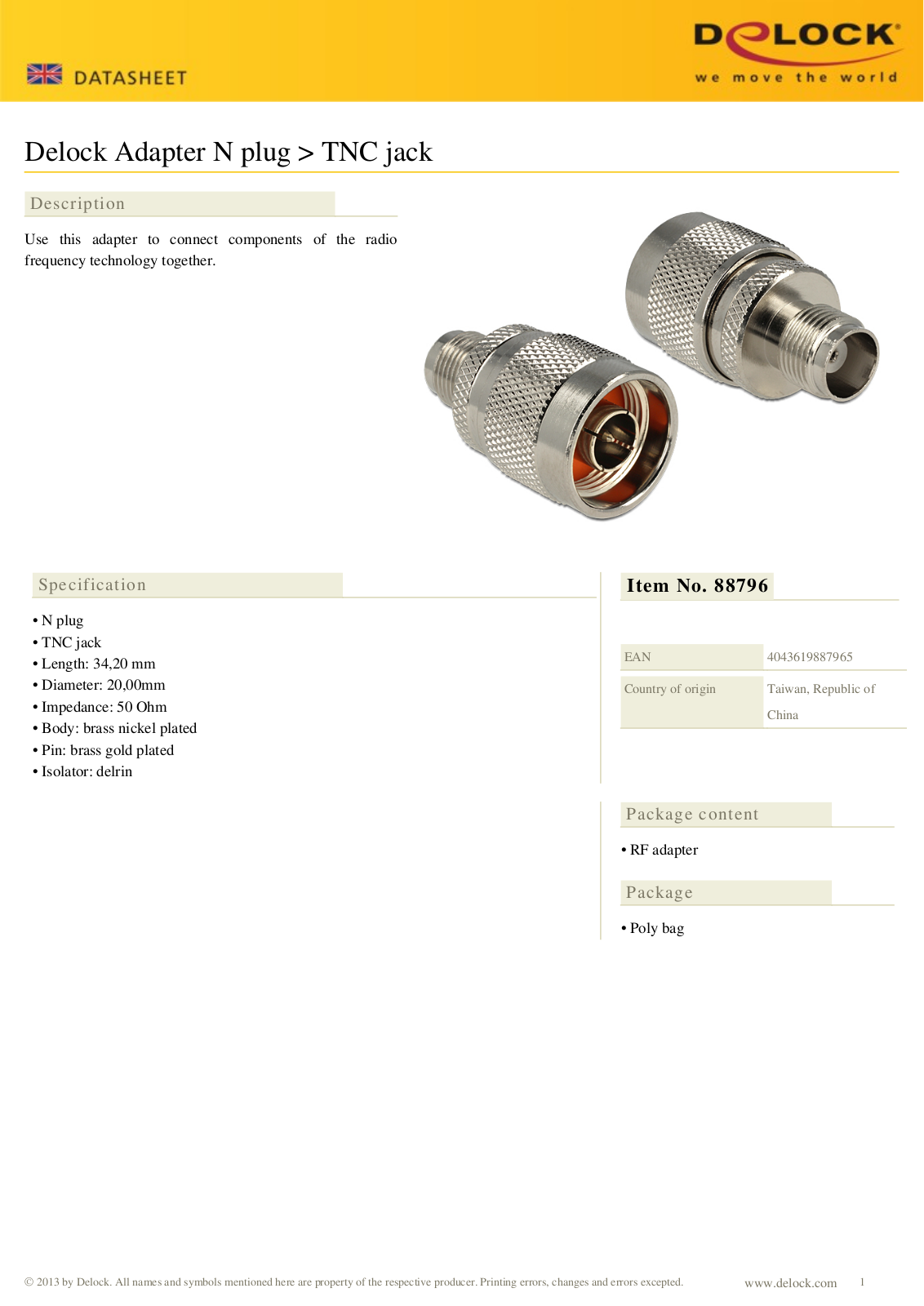 DeLOCK 88796 User Manual