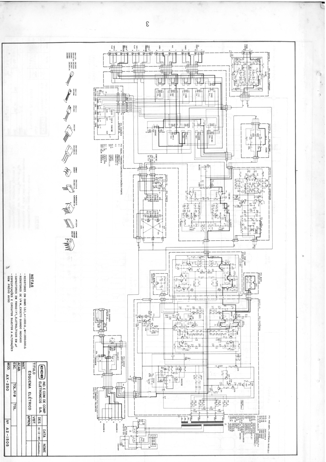 Kenwood KA-95, CCE AX-250 Schematic