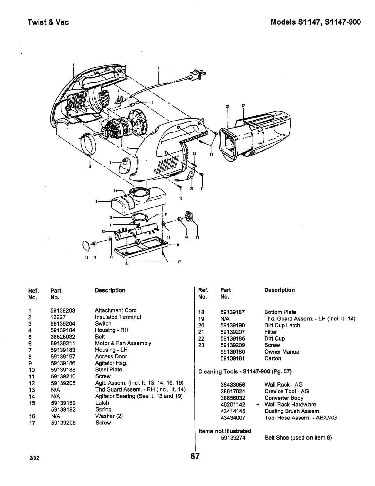 Hoover S1147-900, S1147 Owner's Manual